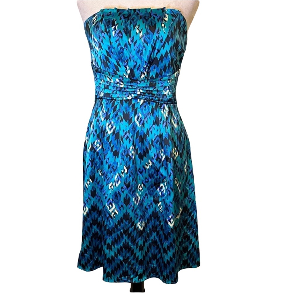 Gianni Bini Vibrant Blue Strapless Dress